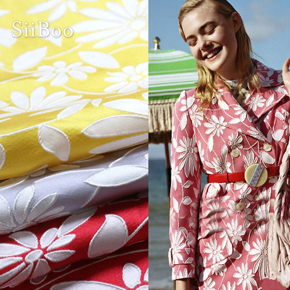 Американская пасторальная красно желтая фиолетовая Цветочная жаккардовая