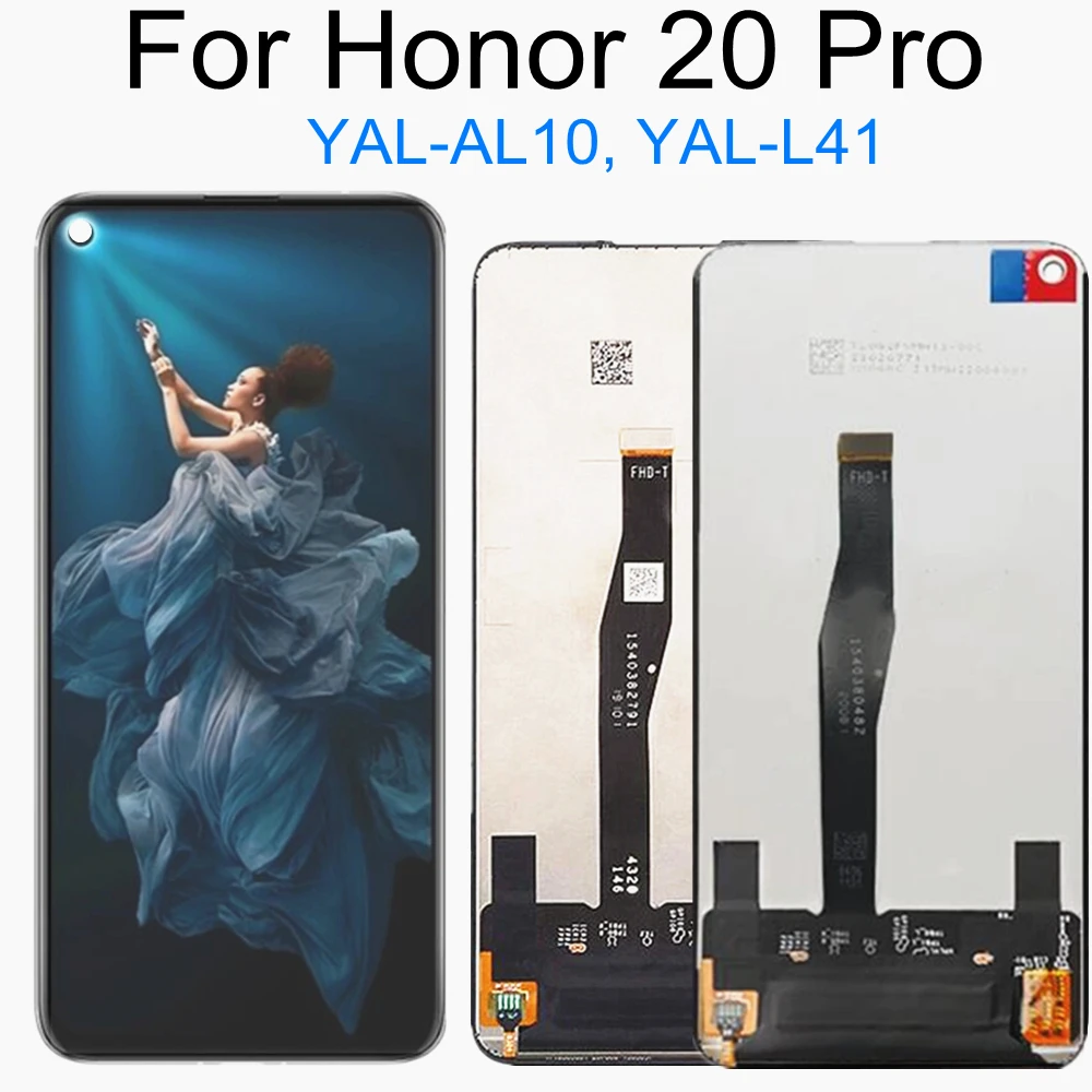 

6,26 дюйма, для Huawei Honor 20 Pro YAL-AL10 YAL-L41, ЖК-дисплей, сенсорный экран, дигитайзер в сборе