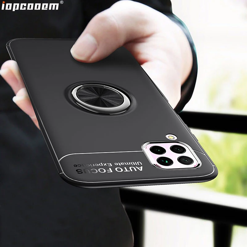 Для Huawei P40 Pro Чехол Enjoy 10E бизнес с кольцом на палец магнетизм держатель телефона