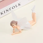 1 шт., модная мультяшная полимерная искусственная белая кукла-ангел, миниатюрные Ландшафтные игрушечные фигурки, садовые украшения, украшение для автомобиля, торта