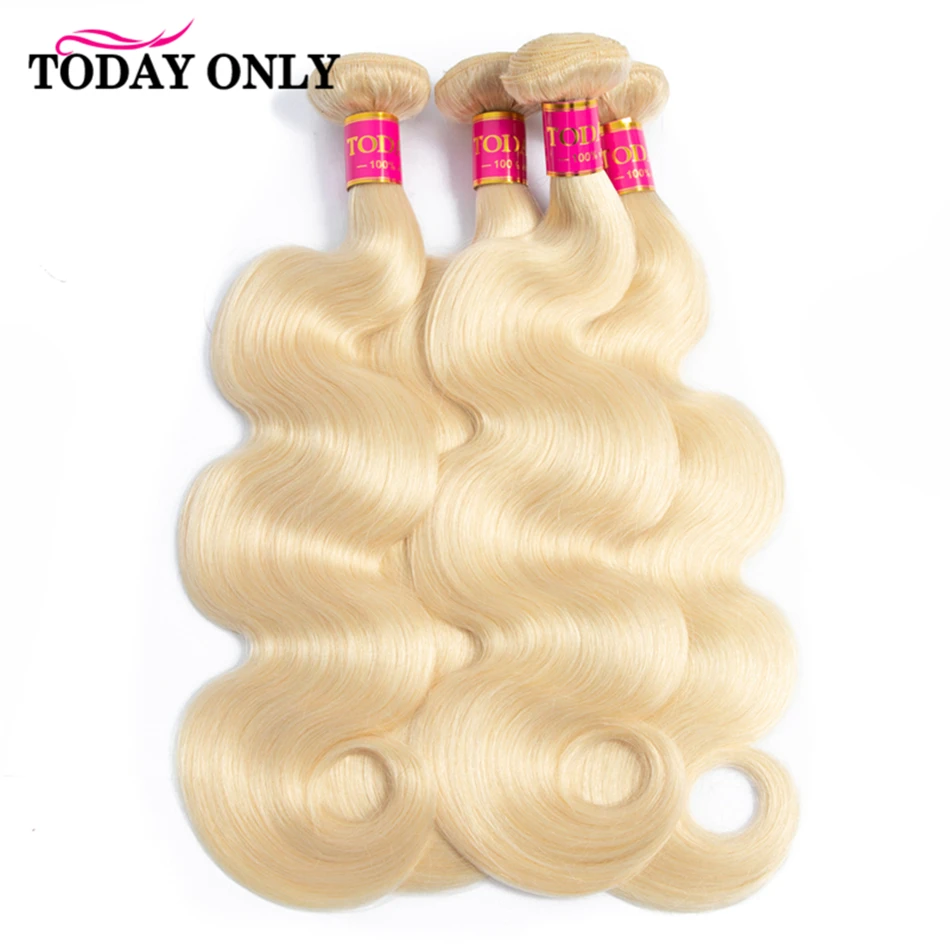 613 пряди перуанских волос волнистые человеческие волосы блонд 1/3/4 шт. для