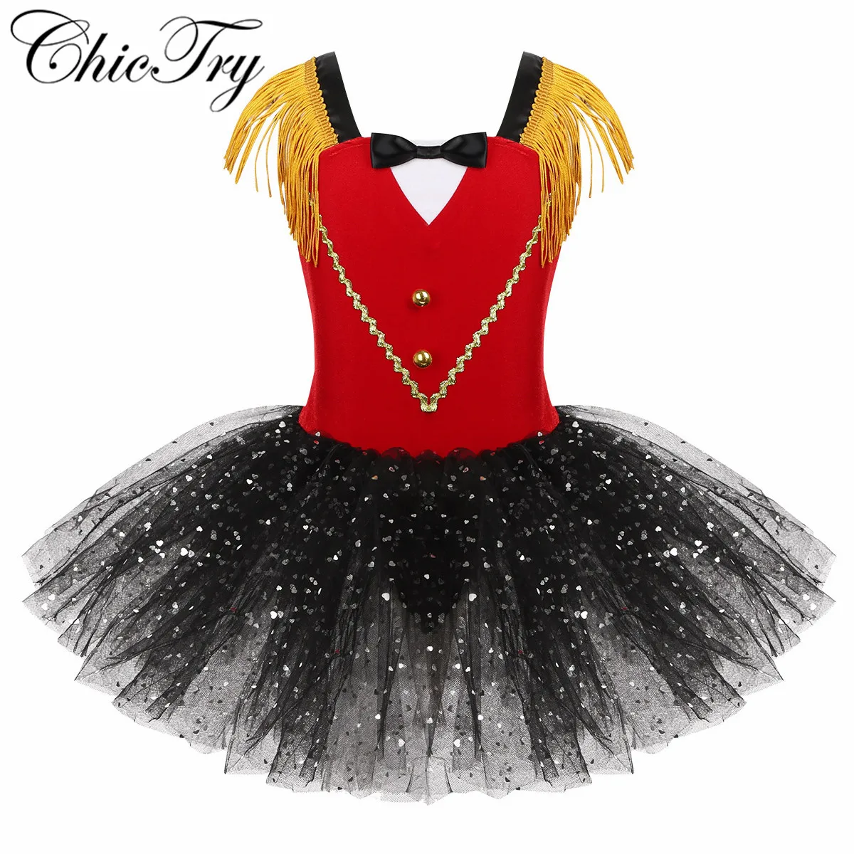 Детский костюм для девочек на Хеллоуин цирк рингмастер танцевальная одежда с