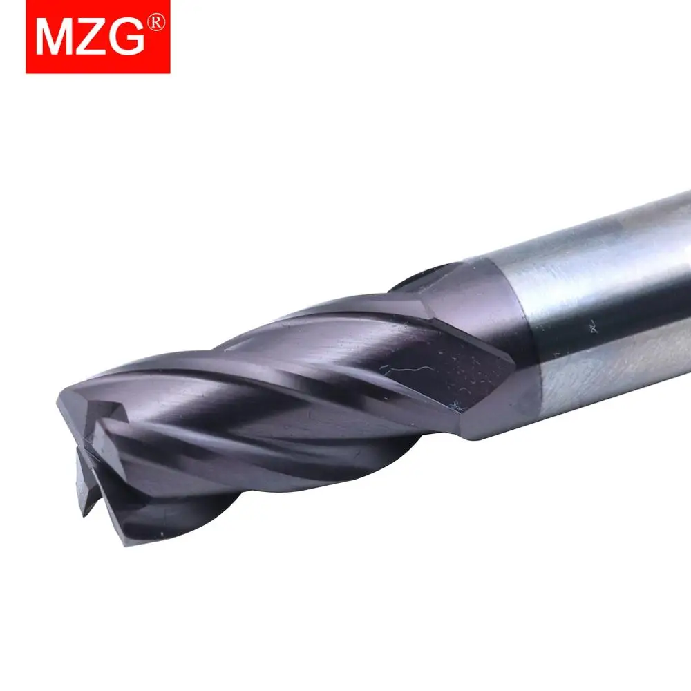 

MZG Cutting HRC50 4 Flute 0.5mm 1mm Milling Machining Tungsten Steel Spiral Tools Milling Cutters Round Ball Nose End Mill