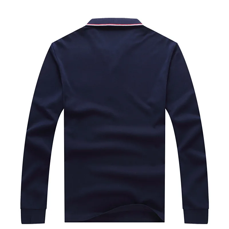 Свитшот мужской с воротником-Поло хлопок длинный рукав однотонный повседневная