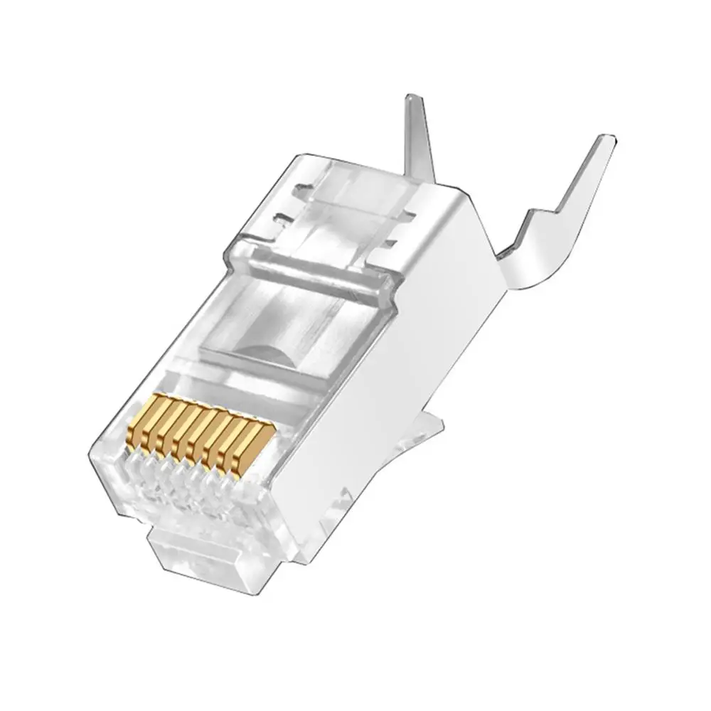 

50/100 Pieces 2020 CAT7 Metal Shielded RJ45 Connectors Modular Plug - Cat 7 8P8C Network RJ 45 Cable Crimp Ethernet Connector