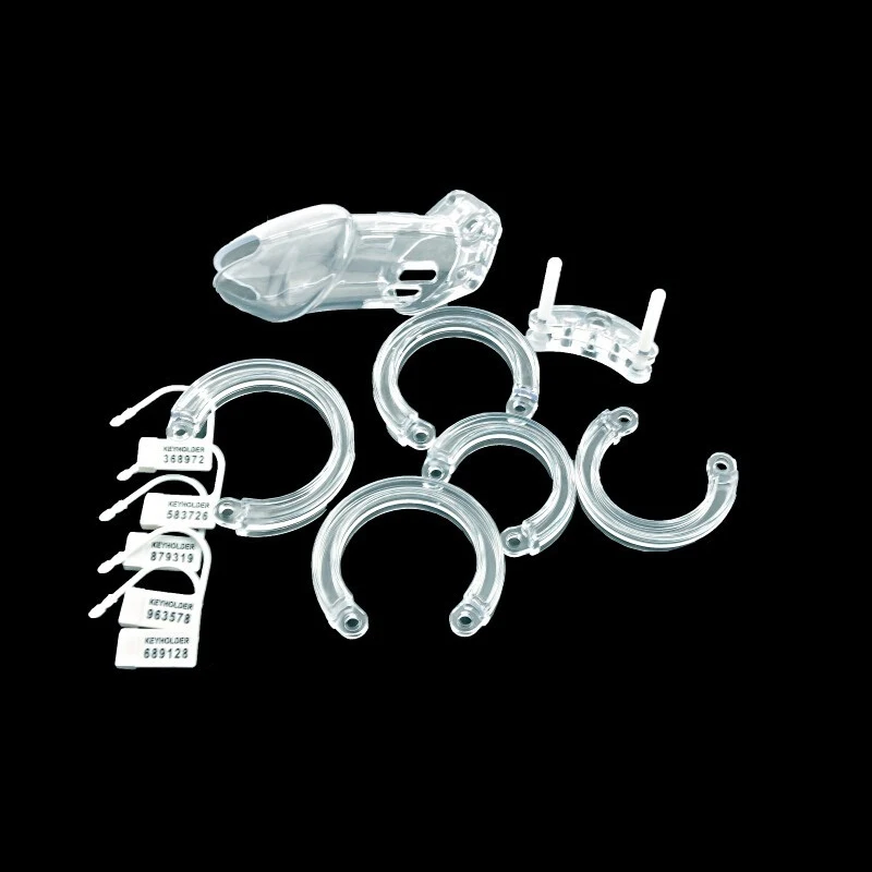 Plastic Stop Masturbator Cock Cage Lockable Penis Ring Sleeve Male Chastity Belt Device BDSM Fetish Hard Gay Devices | Красота и