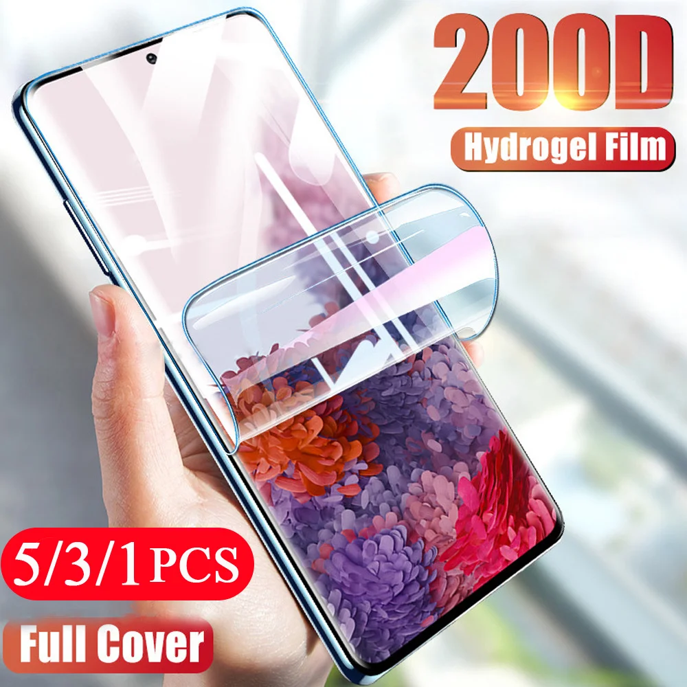 

5/3/1Pcs soft protective for samsung galaxy S20 ultra S10 S10E S9 S8 plus S7 edge lite hydrogel film Not Glass screen protector