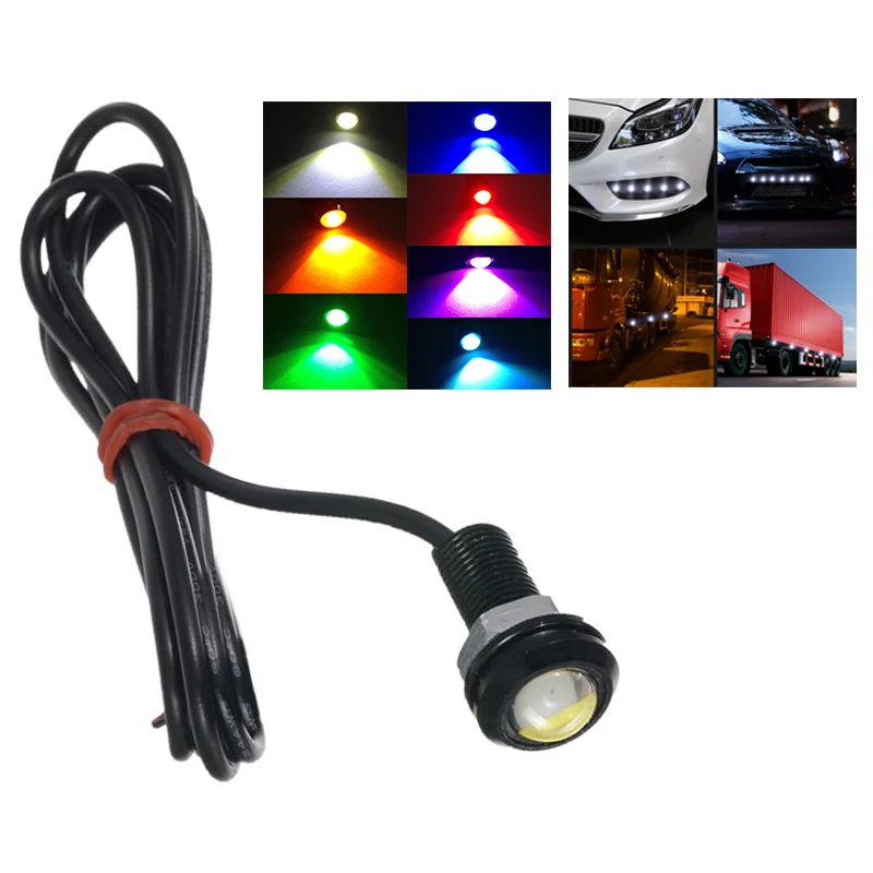 

1x орлиный глаз 18 мм Автомобильные светодиодные лампы COB светодиодный поворотник Противотуманные фары Дневные ходовые огни светильник DRL 12 в...