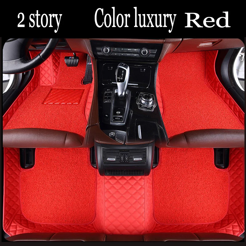 luxury red Водонепроницаемые кожаные автомобильные коврики для opel zafira tourer haval h9 volvo xc70 volvo s40 заказной коврик для ног автомобильный коврик автомобильные чехлы - Название цвета: luxury red