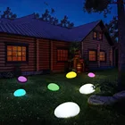 Солнечные садовые фонари, светящаяся лампа в форме камня, водонепроницаемые, меняющие цвет, ландшафтные ночные фонари для газона, патио, дорожки, свадьбы