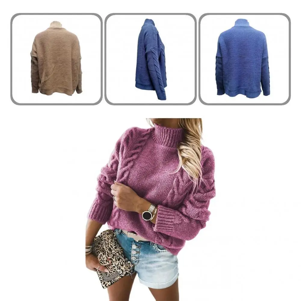 

Anti-shrink Fabulous Simple Lady Sweater Breathable Sweater All Match for School