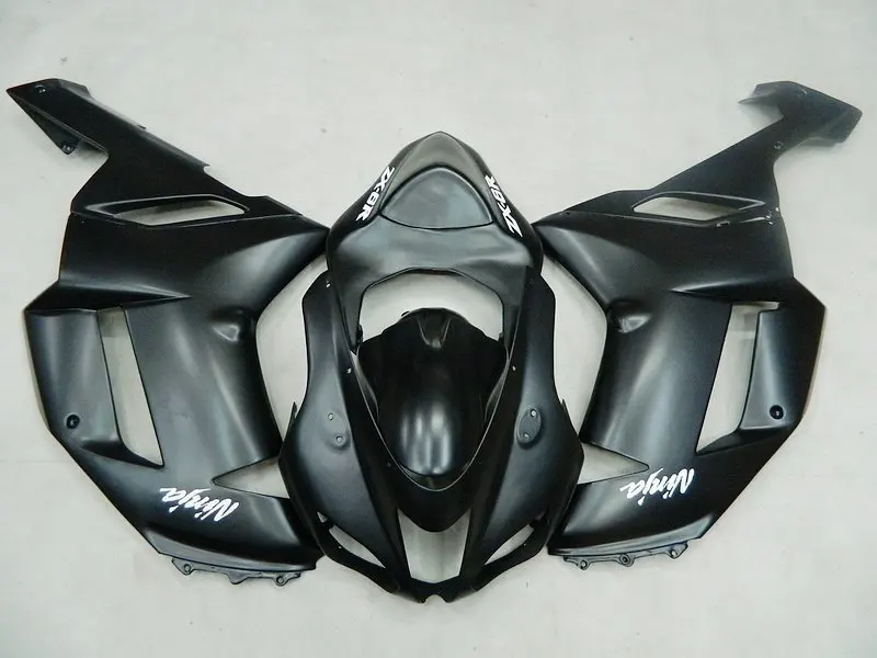 

100%NEW+ Matte Black Fairing Kit FOR KAWASAKI NINJA ZX 6R 636 07 08 ZX-6R 07-08 ZX6R 2007 2008 ZX 6R 07 08 Fairings & Freecustom