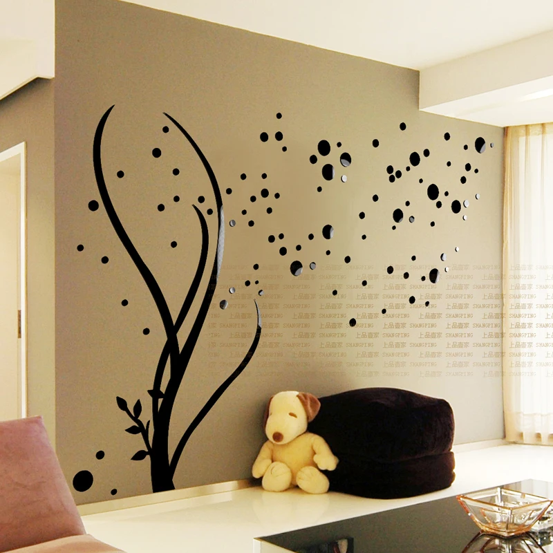 

Studded with Stars Fashion Acrylic Mirror Wall Stickers Home decor Living Room DIY Art Wall Decor TV Wall Stickers