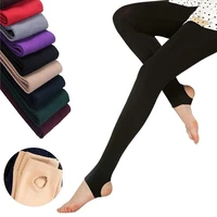 winter woman leggings thick warm leggings candy color brushed charcoal stretch fleece pants trample feet leggings