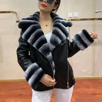 topfur 2021 real rex rabbit fur coat genuine fur jacket bright leather detachable sleeve womens vest gilet slim short jackets