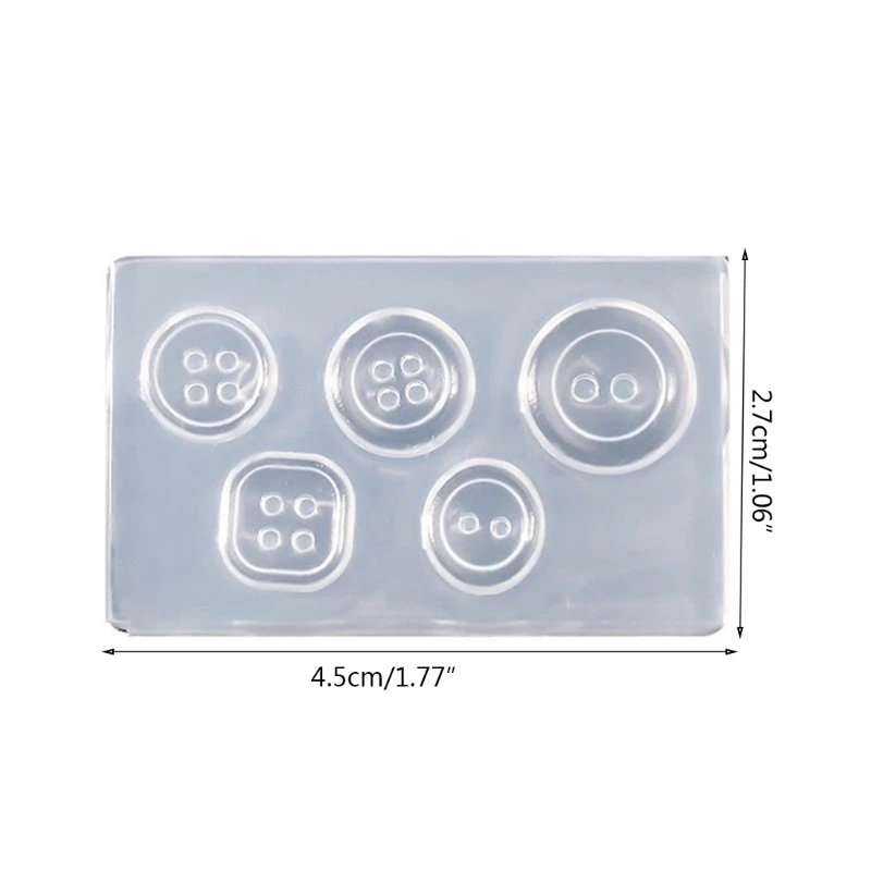 

Crystal Epoxy Resin Mold Button Buckle Casting Silicone Mould DIY Crafts Tool