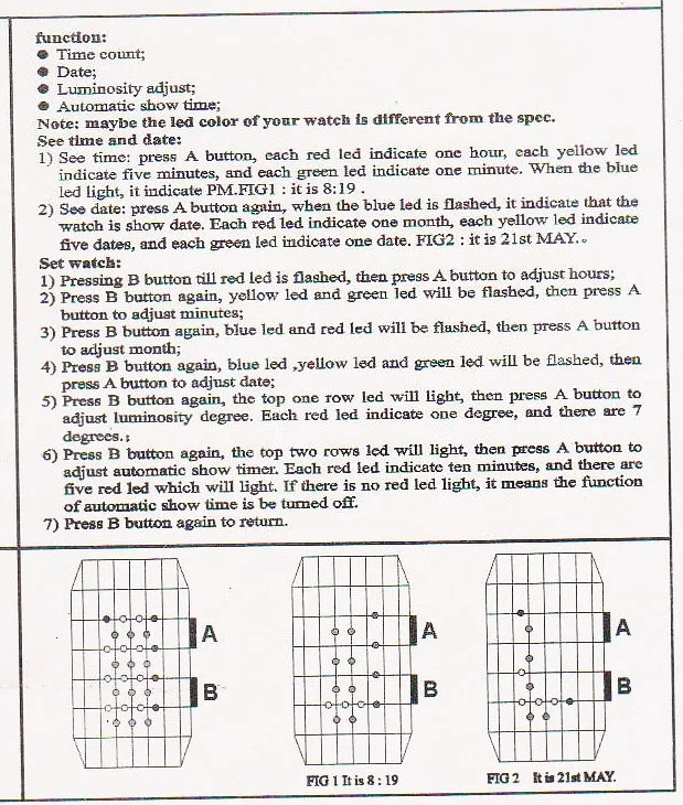 Модный дизайн светодиодный светильник с точечной матрицей часы мужские