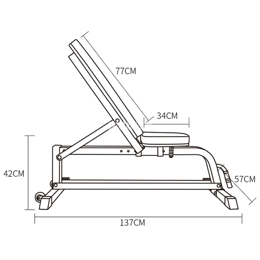 

TT1001 Adjustable Dumbbell Fly Flat Stool Crunch Bench Multifunctional Sit-Up Board Home Abdominal Supine Board Ab Fitness Chair