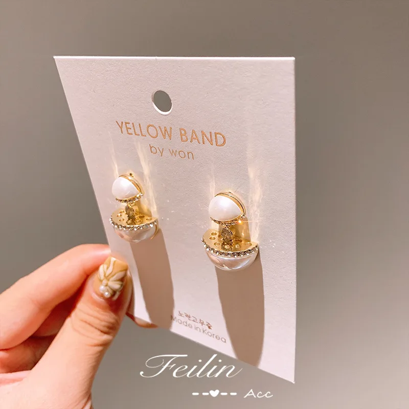 

Gold Colour Fine Korean Top Fashion Trendy Pearl Birthstone Sterling Silver Needle Stud Earrings Personalised Accessory