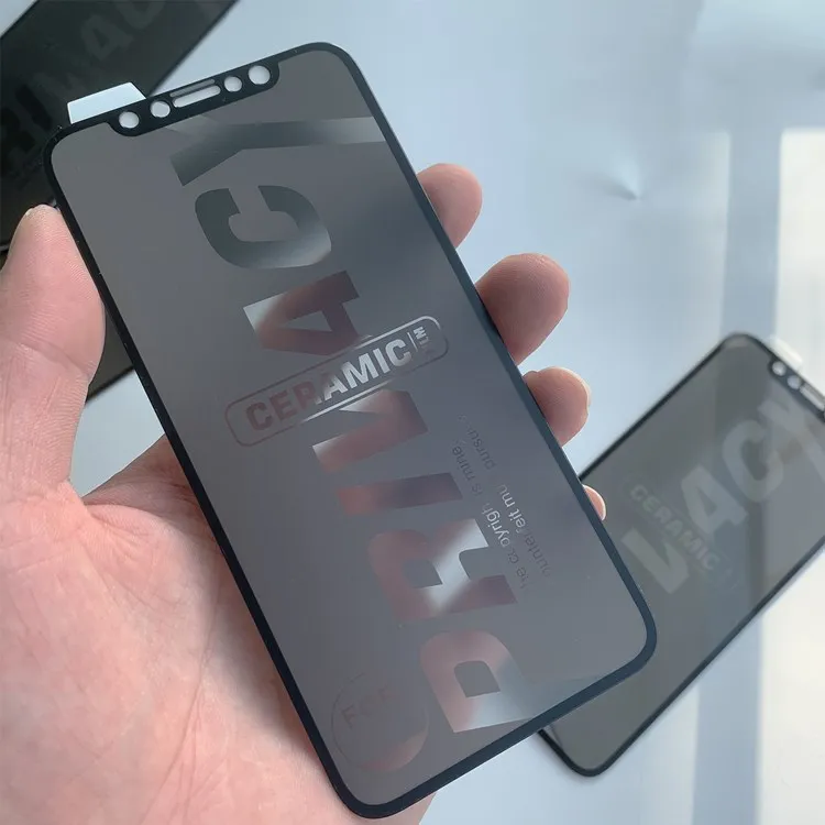 3Pcs Matte Soft Ceramic Antispy Tempered Glass For iPhone 13 12 Mini 11 Pro X XS Max XR 7 8 6S Plus SE2 Privacy Screen Protector