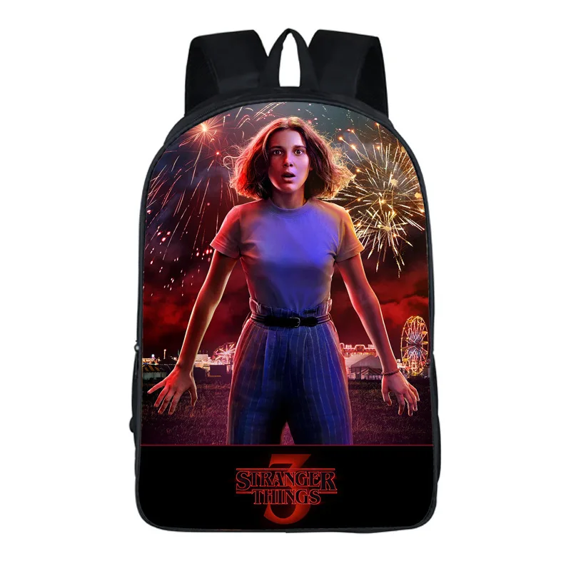 

2019 Stranger Things 3 Both Shoulders Package Student Canvas Travelling Bag Fans To Aid 2019 Lisa Jisoo Merchandise 3d