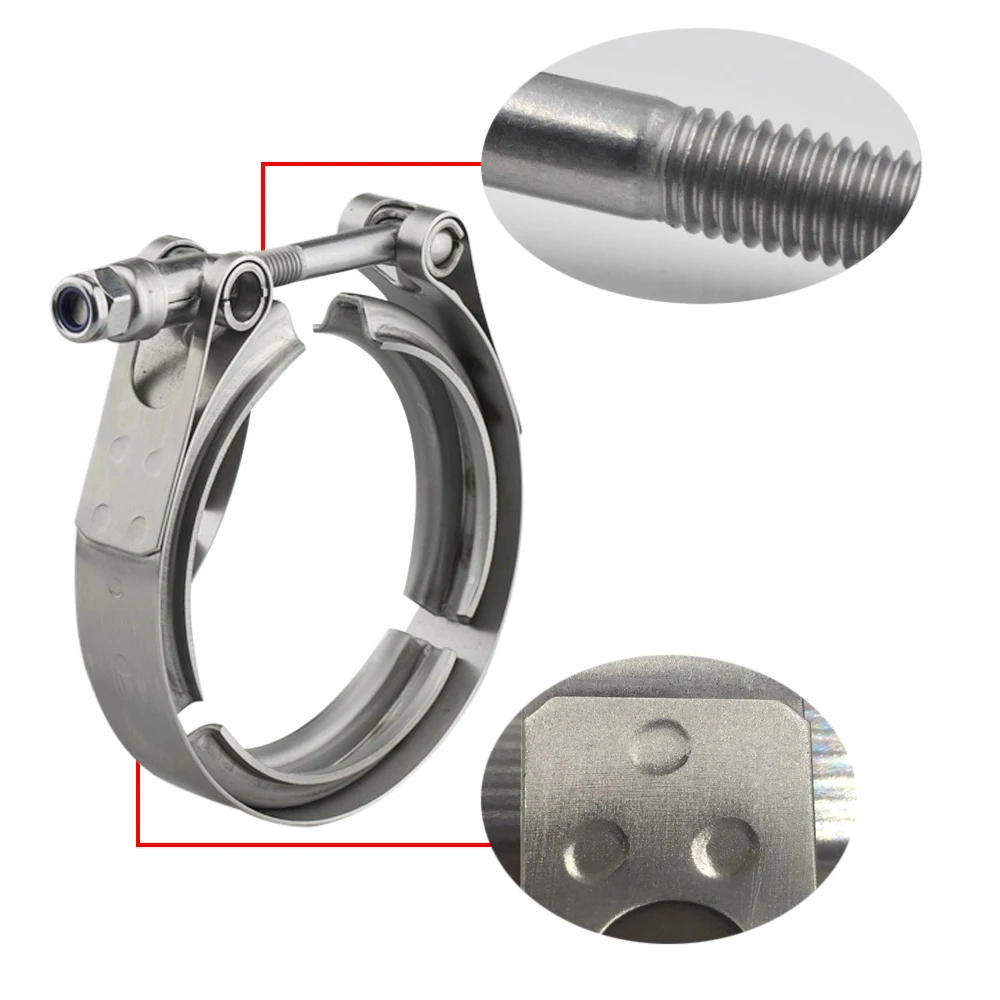 V-образный зажим из нержавеющей стали 2 дюйма/2 25 5 дюйма/3 75 дюйма для выхлопной
