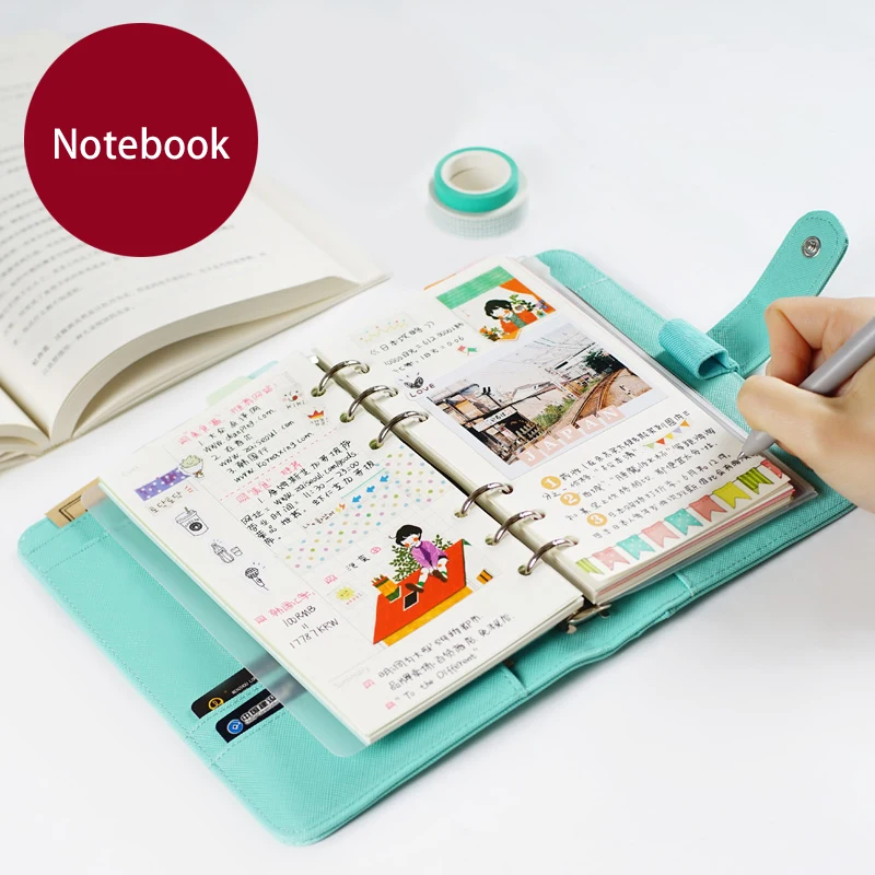 Персональный органайзер Macaroon полый кожаный деловой офисный спиральный