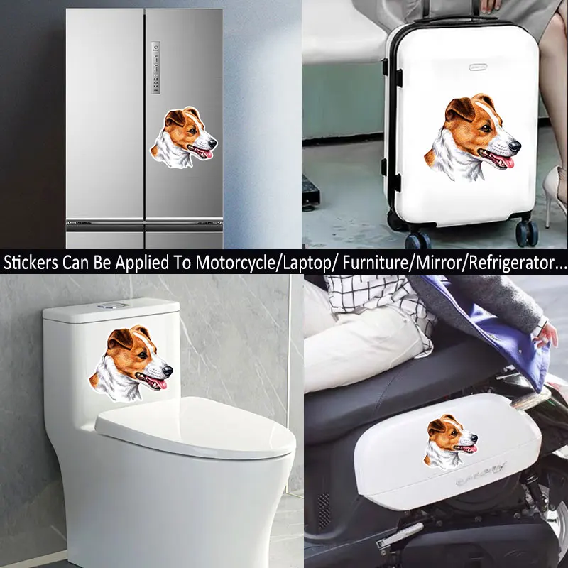 PVC-0166# Печатный самоклеющийся наклейки на авто Джек Рассел водонепроницаемые