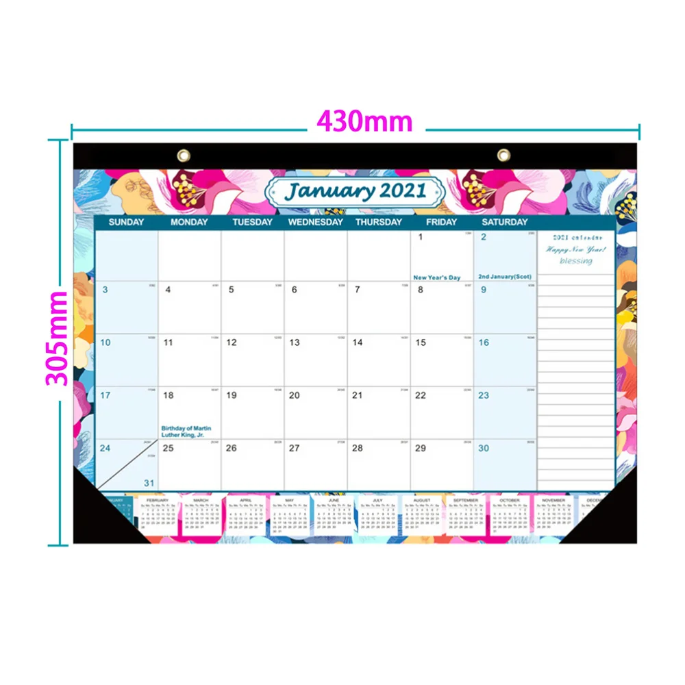 

Hanging Calendar 2021 Decorative 2021 Calendar Smooth Surface 2021 Calendar