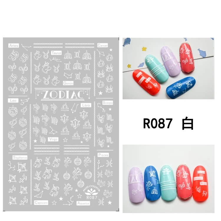 

3D наклейки для ногтей самоклеющийся дизайн персонажа Телец письмо ногтей декоративные наклейки Фольга Обёрточная бумага аксессуары для ма...