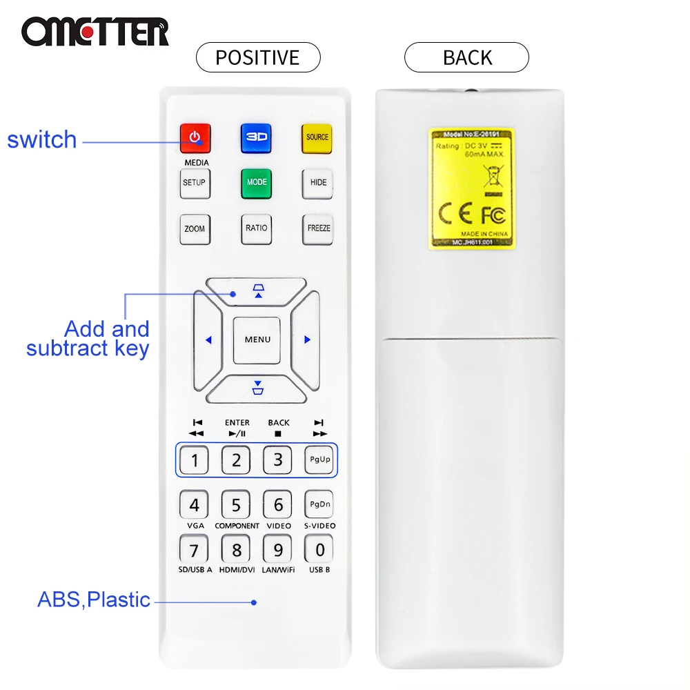 New Remote Control Suitable For Acer AS211 P1283 PE-M305 P6200S X113 HE-720 PE-P1286 X1383WH Projector | Электроника