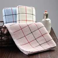 yaapeet 3pcs cotton colorful plaid towel thin section durable soft face towels pretty pure color high quality bathroom cloth