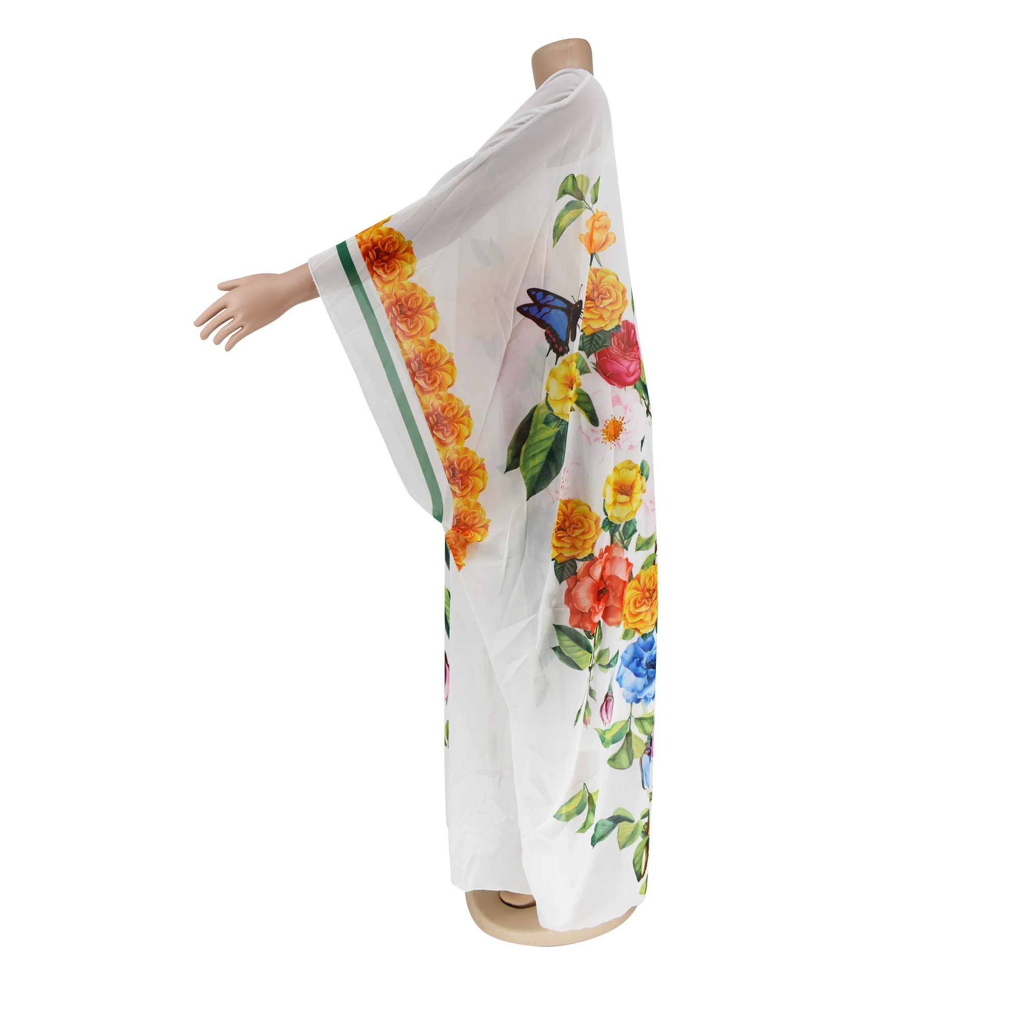 Tilapia-длинное шифоновое платье макси с длинными рукавами и эластичной внутренней