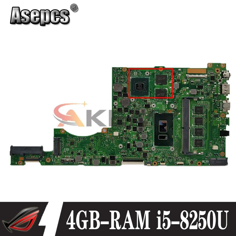 

For ASUS Vivobook S14 Mainboard X411UN X411UNV X411UQ X411UA X411U Laptop motherboard Motherboard i5-8250U MX150 GPU 4GB-RAM