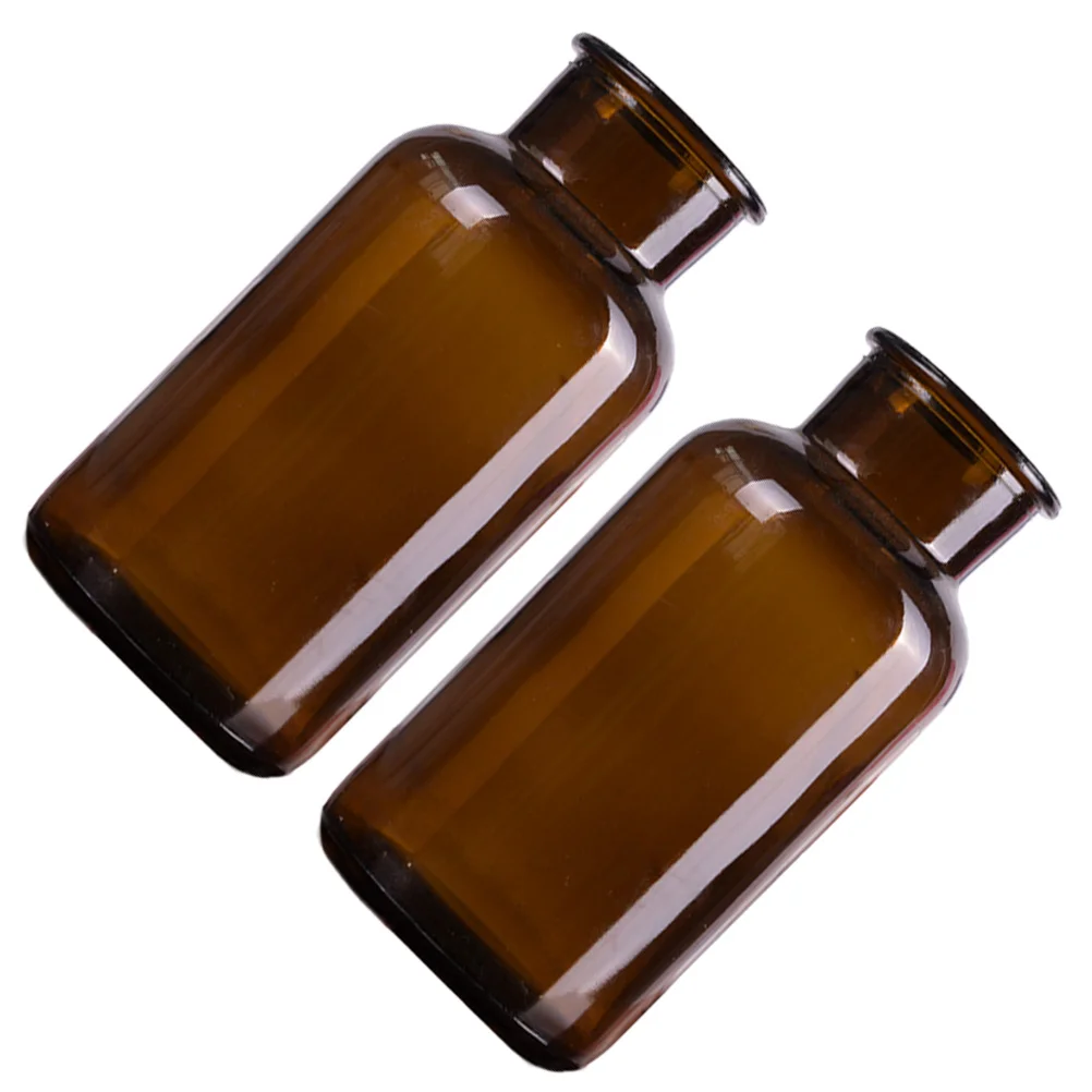 

2pcs Storage Jars Glass Storage Bottle Glass Bottles Simple Glass Jar Experiment supplies