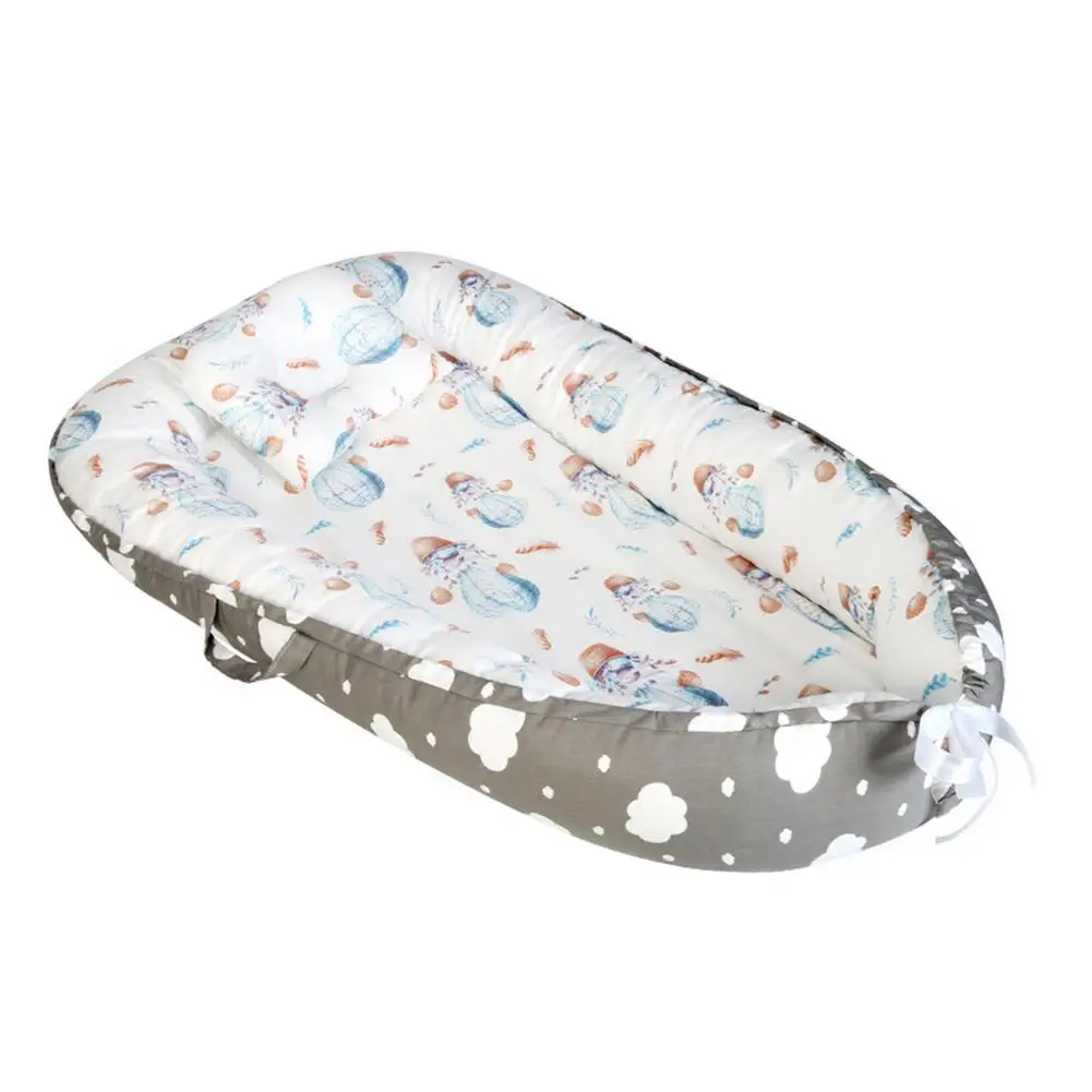 

Portable Baby Nest Foldable Newborn Back Cushion Soft Body Pillow Pure Cotton Material Soft And Comfortable Detachable Design