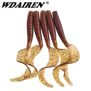 Приманка рыболовная силиконовая, 8 см, Мягкая приманка в виде червя г, 5 шт., 4,3