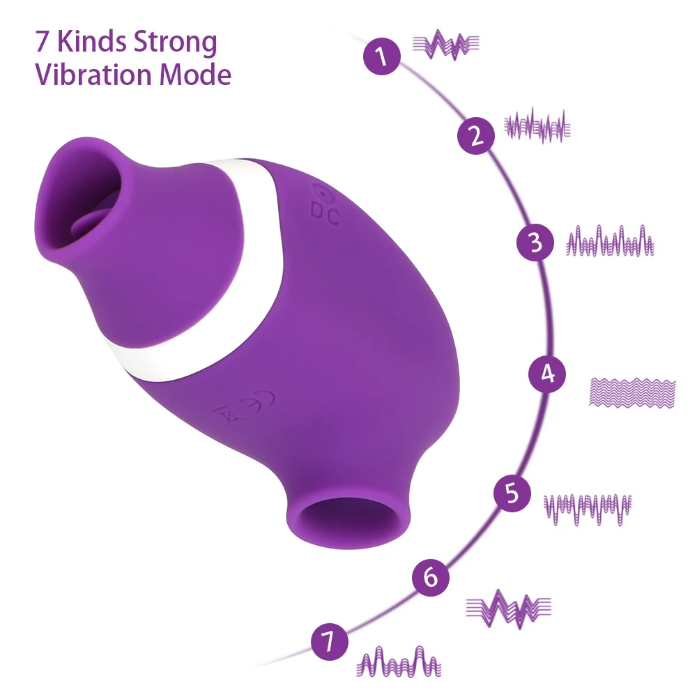 VATINE 7 скоростей клиторальный сосущий вибратор язык Вибрирующая стимуляция точки