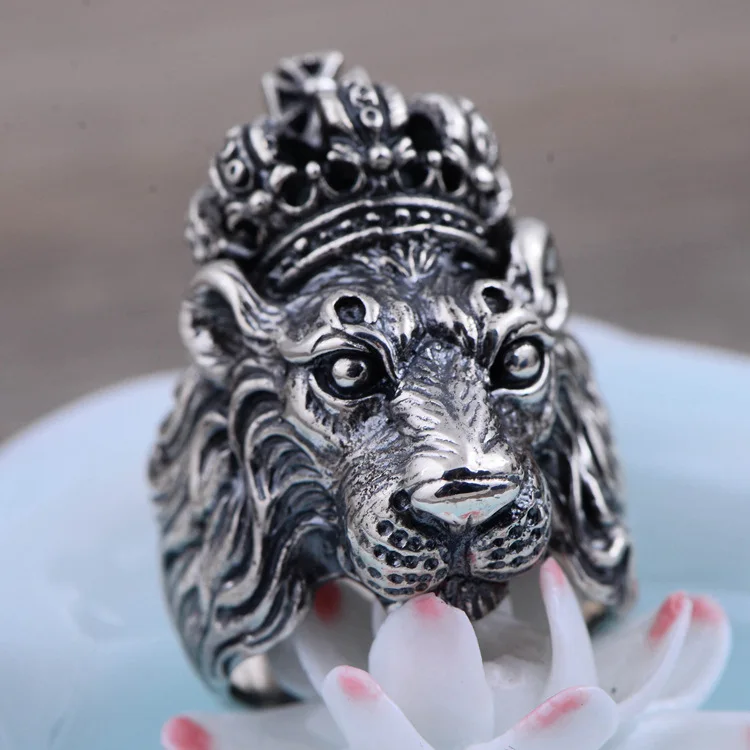 Реальные оригинальные стильные кольца тайские серебряные ювелирные изделия в