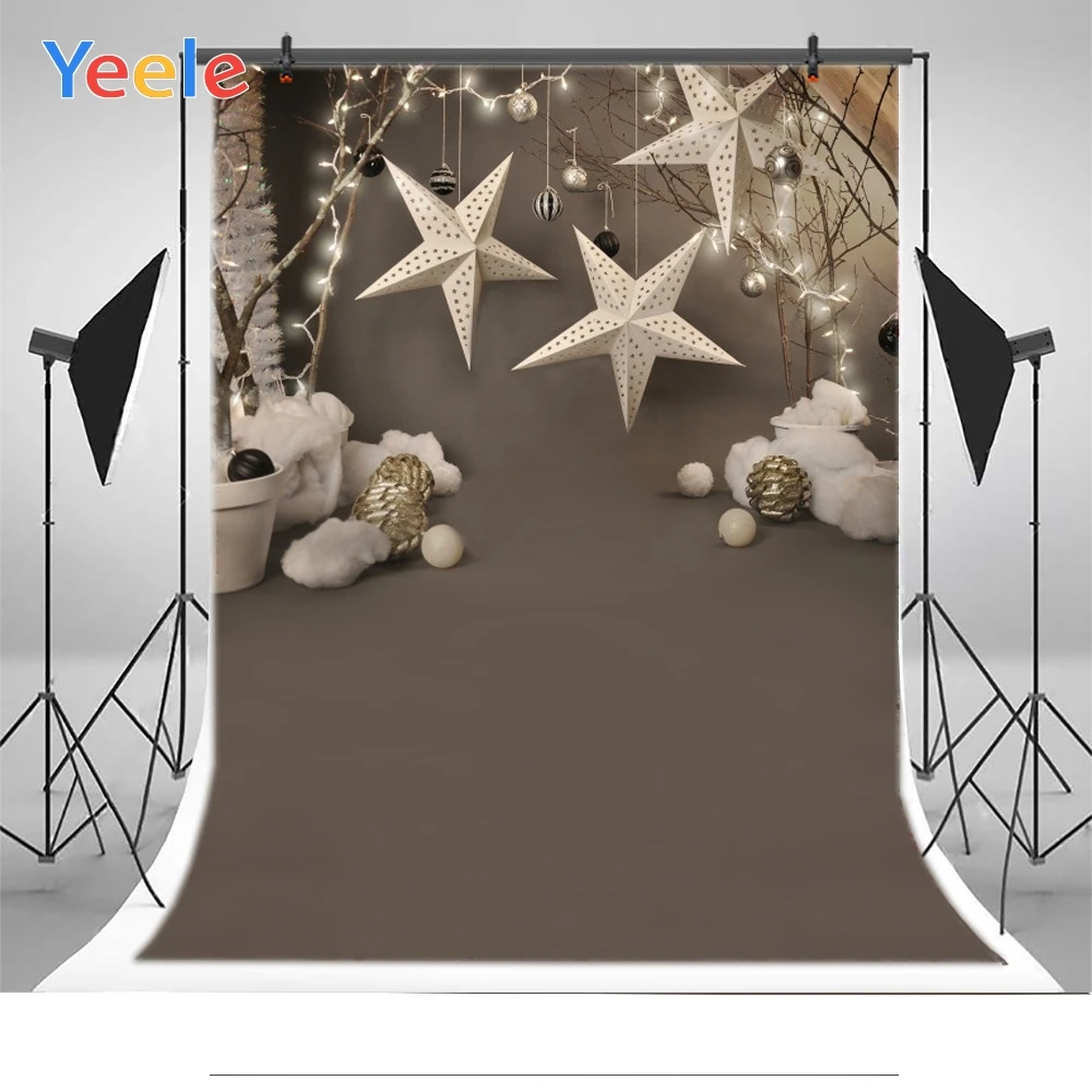 

Декор для вечеринки в честь Дня Рождения Yeele, Фотофон с белыми звездами и фонариками для вечеринки в честь рождения ребенка, Фотофон для фото...