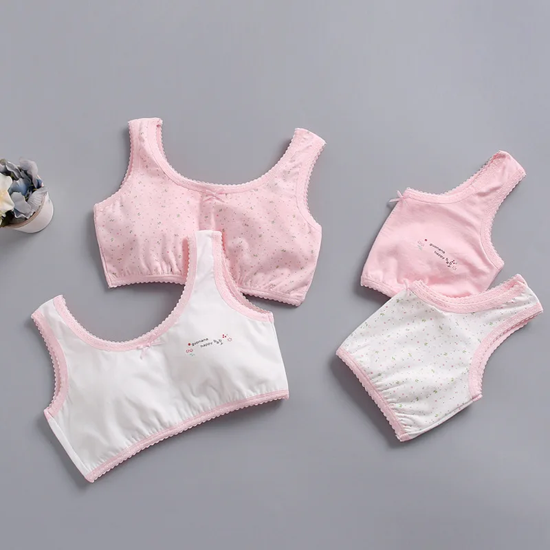 7-14Year Girls Training Bra Wireless Thin Cup Fashion Comfortable Teenage Underwear Pink underwear | Детская одежда и обувь