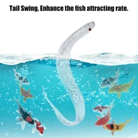 2pcsset 5 colors swim 15cm35g soft silicone fishing tackle hairtail bait long tail eel lure