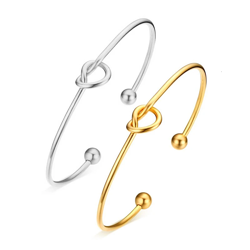 Серебряный Женский Браслет-манжета из нержавеющей стали | Украшения и аксессуары