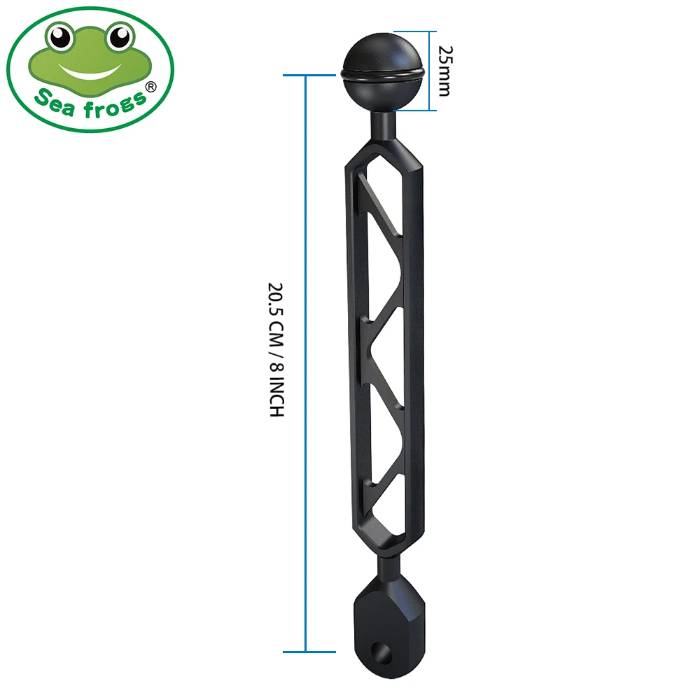 

Рычаг для фонарика Seafrogs, 8 дюймов, из алюминиевого сплава, Шарнирный рычаг, держатель фонарика, соединитель, корпус для подводного плавания, ...