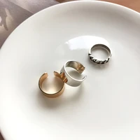 trendy jewelry ring 3 pcs 3 plating color 1 set popular style metal alloy opening width lady finger ring for women girl gifts