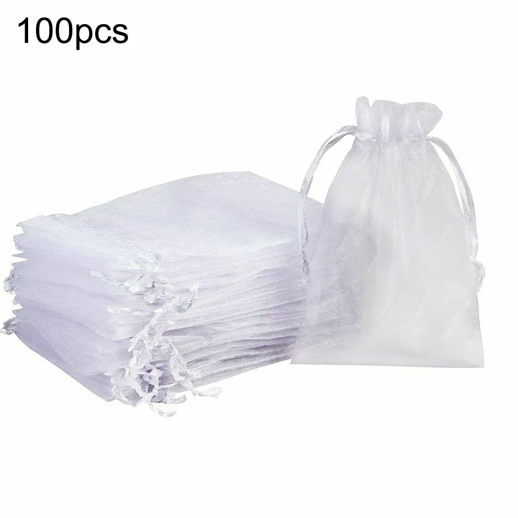 

White Bags 100X 7*9CM Accessories Bag Bags Candy Cloth DIY Gift Jewellery