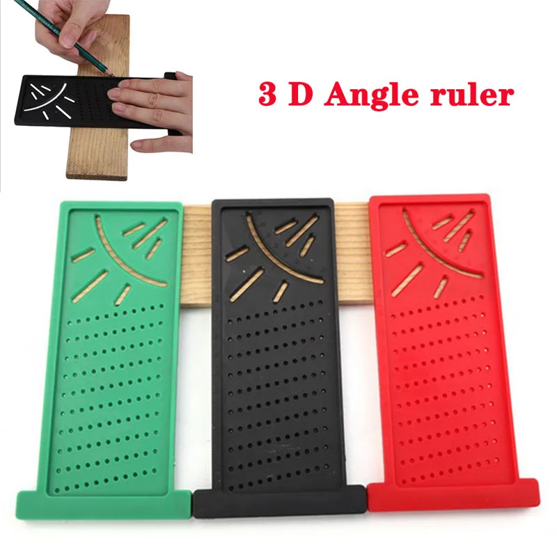 

Wood Working Ruler 3D Mitre Angle Measuring Gauge Square Size Measure Tool