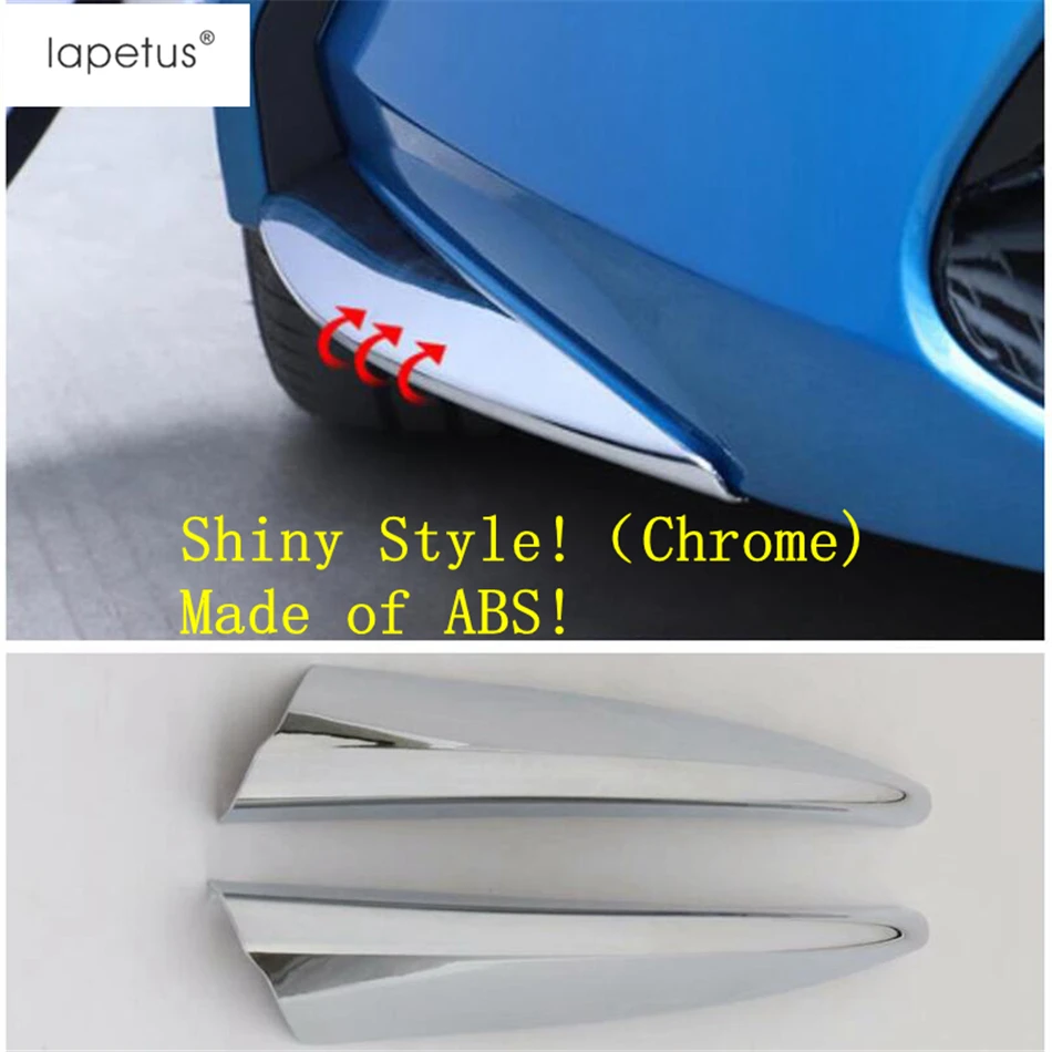 

Lapetus Accessories Fit For Toyota Corolla 2019 - 2021 ABS Front Fog Lights Bumper Lower Corner Guard Protector Strip Cover Trim