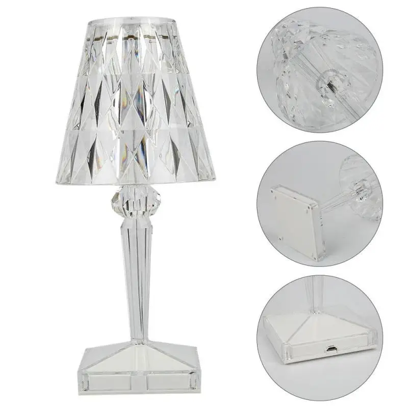 

NEW Retro Diamond Table Lamp Acrylic Table Night Light Free Shipping For Bedroom Table Lamp Desk Bedside Lounge Bedside Lamp
