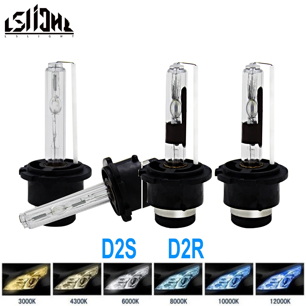 2x D2S D2R HID ксеноновые лампы 55 Вт 35 фары для автомобиля 3000K 4300K 5000K 6000K 8000K 10000K 12000K